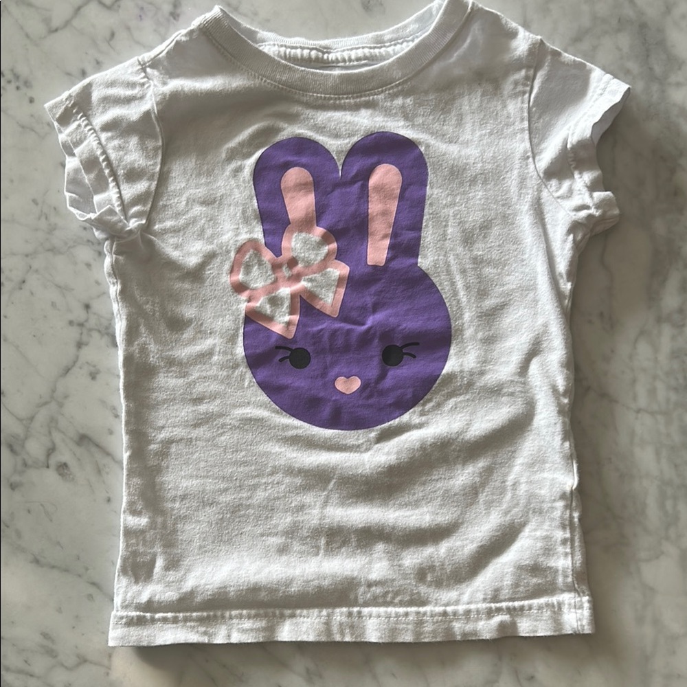Sweet Wink size 3T White T-Shirt with Purple Bunny Design
